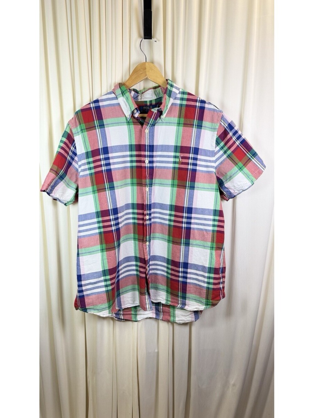 Polo Ralph Lauren Mens XL Classic Fit Button Up Shirt Embroidered Pony Preppy